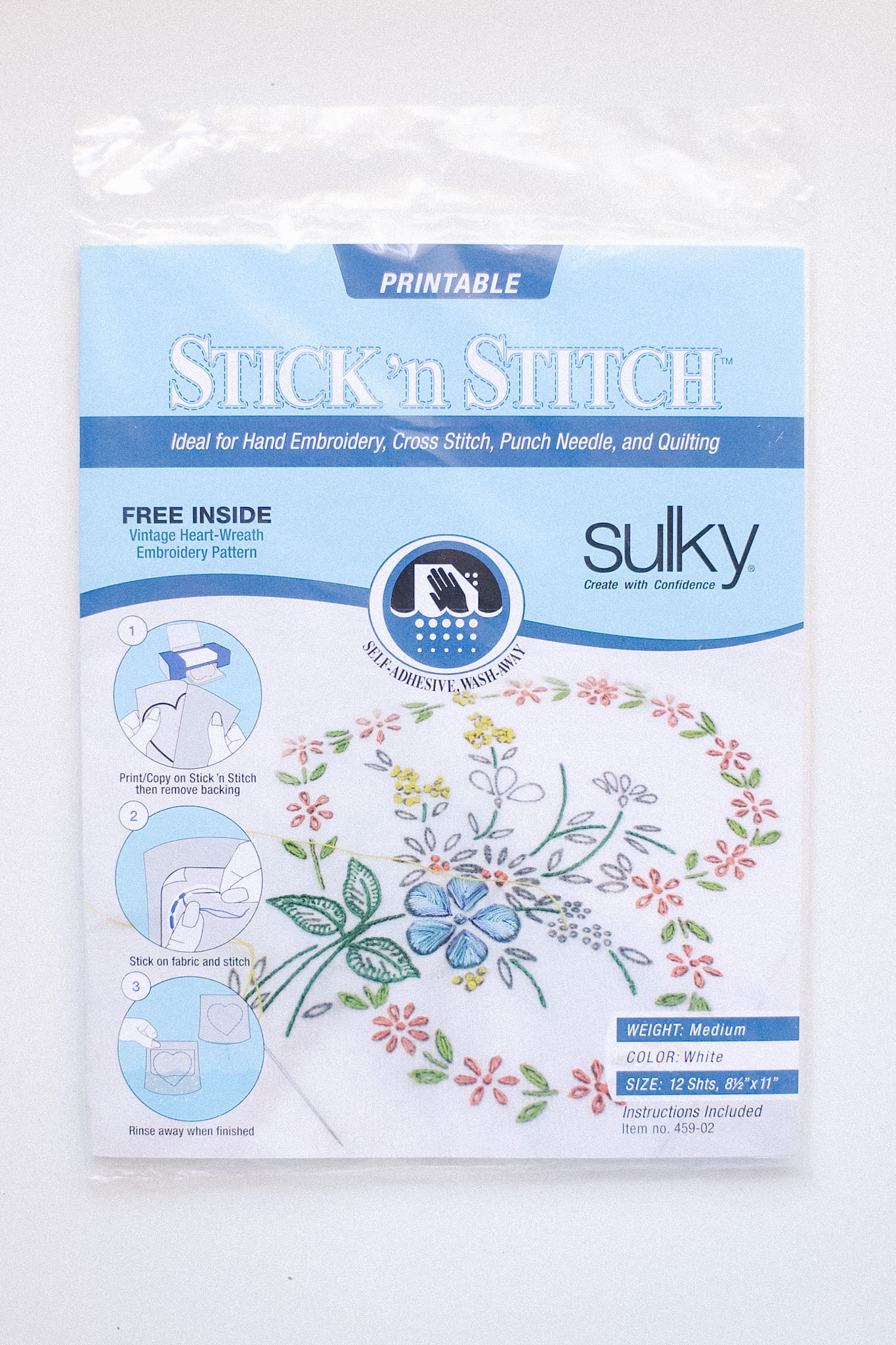 Sulky Stick 'n Stitch Printable Sheets (12) - OzQuilts